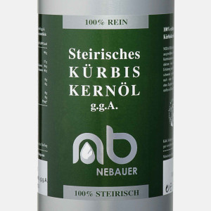 NEBAUERs steirisches Kürbiskernöl g.g.A. - 500 ml Öldose