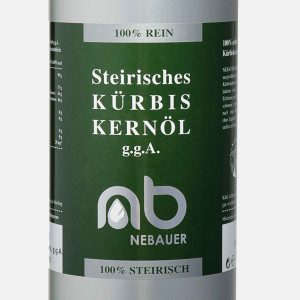 NEBAUERs steirisches Kürbiskernöl g.g.A. - 1 Liter Öldose