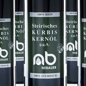 12er Pack - NEBAUERs steirisches Kürbiskernöl g.g.A. - 750 ml Doricaflasche